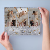 Glitzer Schöne Fotocollage Save the Date Karte (Hand)