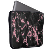 Glitzer Schwarz/Rosa Laptopschutzhülle (Vorne Rechts)