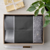 Glitzer-schwarzer silberner Muster-Druck-Entwurf Seidenpapier (Geschenk)