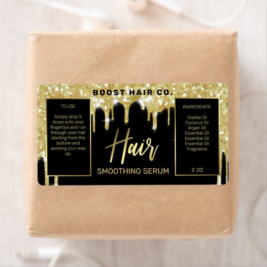 Glitzer-Schwarzgoldhaar-Serummarken (Insitu)