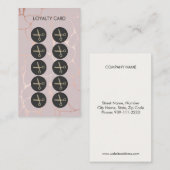 Glitzer Scissors Rose Gold Marble Treuekarte (Vorne/Hinten)