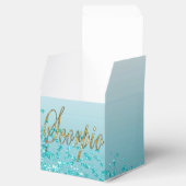 Glitzer Scorpio & Aquamarin Blue Glitzer Geburtsta Geschenkschachtel (Geöffnet)