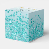 Glitzer Scorpio & Aquamarin Blue Glitzer Geburtsta Geschenkschachtel (Rückseite)