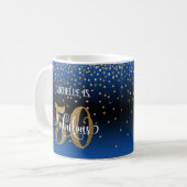 Glitzer & Script 50 & Fabulous, Blue Black Ombre Kaffeetasse (Vorderseite Links)