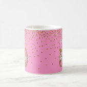 Glitzer & Script 50 & Fabulous Over Pink Kaffeetasse (Mittel)