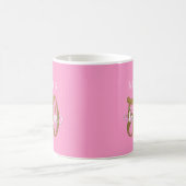 Glitzer & Script 50 & Fabulous Over Pink Kaffeetasse (Mittel)