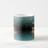 Glitzer Script 50 & Fabulous Türkis Black Ombre Kaffeetasse (Mittel)