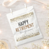Glitzer Script Happy Rentirement Fevor Bags Geschenktütchen (Ausgeschnitten)