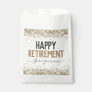 Glitzer Script Happy Rentirement Fevor Bags Geschenktütchen