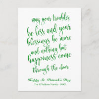 Glitzer Script Irish Blessing St. Patrick's Day