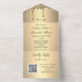 Glitzer-Script-UAWG für Gold-Sparkone All In One Einladung (Innen Boden)