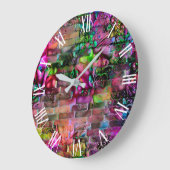 Glitzer Sea World Modern Art Collection Große Wanduhr (Winkel)