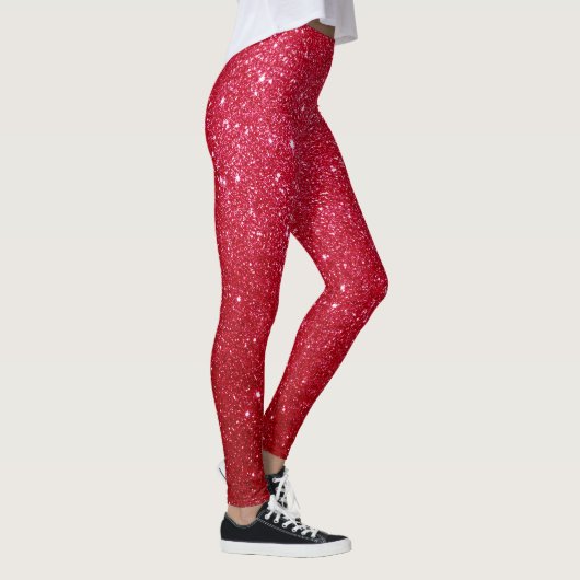 Glitzer-Seitenstreifen Leggings (Rechts)