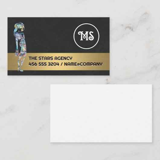 Glitzer Shimmer | Muster | Mode Visitenkarte (Vorne/Hinten)