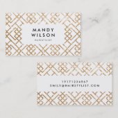Glitzer Shine Geometric Muster Business Card Visitenkarte (Vorne/Hinten)