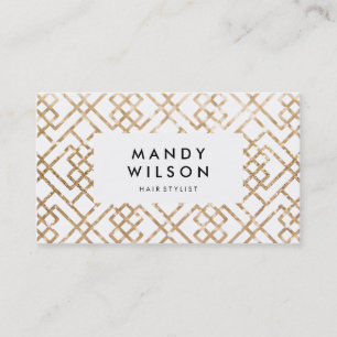 Glitzer Shine Geometric Muster Business Card Visitenkarte