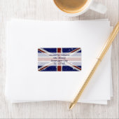 Glitzer Shiny Sparkle Union Jack Flag Adressaufkleber (Insitu)