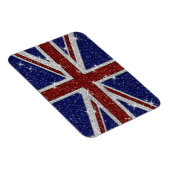Glitzer Shiny Sparkle Union Jack Flag Magnet (Rechte Seite)
