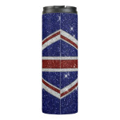Glitzer Shiny Sparkle Union Jack Flag Thermosbecher (Rückseite)