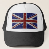 Glitzer Shiny Sparkle Union Jack Flag Truckerkappe (Vorderseite)