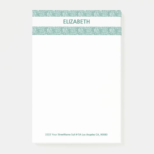 Glitzer Shiny Stripes Post-it Klebezettel (Vorderseite)