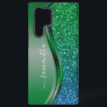 Glitzer sieht aus Bright Green Blue Personalisiert Samsung Galaxy Hülle<br><div class="desc">Das Design ist ein Foto und die Hüllen sind nicht mit echtem Glitzer, Sequinen, Metallen oder Holz gemacht. Dieses Design ist auch auf anderen Telefonmodellen erhältlich. Wählen Sie Gerätetyp aus, um andere iPhone-, Samsung Galaxy- oder Google-Hüllen zu sehen. Einige Stile können geändert werden, indem Sie Style auswählen, wenn dies eine...</div>
