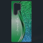 Glitzer sieht aus Bright Green Blue Personalisiert Samsung Galaxy Hülle<br><div class="desc">Das Design ist ein Foto und die Hüllen sind nicht mit echtem Glitzer, Sequinen, Metallen oder Holz gemacht. Dieses Design ist auch auf anderen Telefonmodellen erhältlich. Wählen Sie Gerätetyp aus, um andere iPhone-, Samsung Galaxy- oder Google-Hüllen zu sehen. Einige Stile können geändert werden, indem Sie Style auswählen, wenn dies eine...</div>