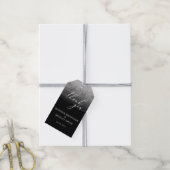 Glitzer Silber Danke Geschenkanhänger (Mit Garn)