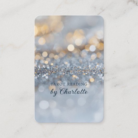 Glitzer, Silber, Gold Visitenkarte (Vorderseite)