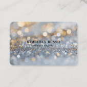 Glitzer, Silber, Goldsalon Visitenkarte (Vorderseite)
