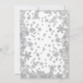 Glitzer Silber Winter Quinceanera Einladung (Rückseite)