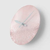 Glitzer Silbergrau Minimaler Metallischer Beanensc Runde Wanduhr (Winkel)