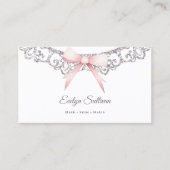 Glitzer Silberrahmen, rosa Bugkarte Visitenkarte (Vorderseite)