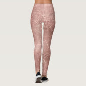 Glitzer Silver Brush Glam Rosa Rose Gold Funkelnd Leggings (Rückseite)