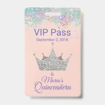 Glitzer Silver Crown Quinceñera VIP