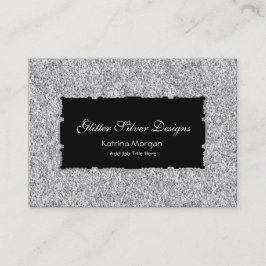Glitzer Silver Elegance Business Cards Visitenkarte