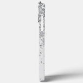 Glitzer Silver Elegant Moderner Monogramm Name Case-Mate iPhone Hülle (Rückseite / Links)