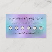 Glitzer Silver Eyelash Extension Loyalty Visitenkarte (Rückseite)