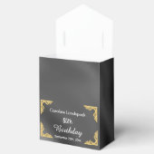 Glitzer Silver Foil Blue Zebra Print Birthday Geschenkschachtel (Geöffnet)