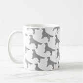 Glitzer Silver Golden Retriever Pattern Kaffeetasse (Links)