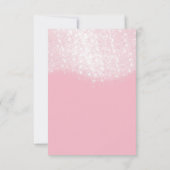 Glitzer Silver Gray White Pink Paste White Elegant Einladung (Rückseite)