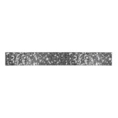 Glitzer Silver Imitats Sequin Ripsband (Vorderseite)