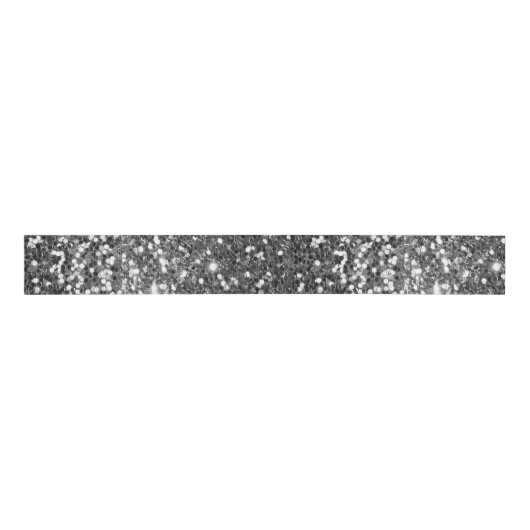Glitzer Silver Imitats Sequin Ripsband (Vorderseite)