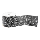 Glitzer Silver Imitats Sequin Ripsband (Spule)