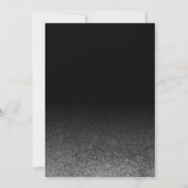 Glitzer Silver Modern Wedding rettet das Datum Save The Date (Rückseite)