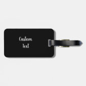 Glitzer Silver NZ Kiwi, Schwarz & Weiß kundenspezi Gepäckanhänger (Rückseite horizontal)