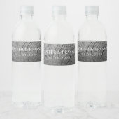 Glitzer Silver SPARKle Wedding Deco Wasserflaschenetikett (Flaschen)