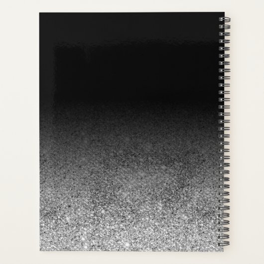 Glitzer Silver SPARKling Wedding Calligraphy Planer (Rückseite)