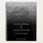 Glitzer Silver SPARKling Wedding Calligraphy Planer (Vorderseite)