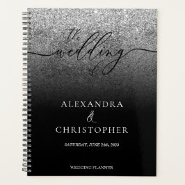 Glitzer Silver SPARKling Wedding Calligraphy Planer